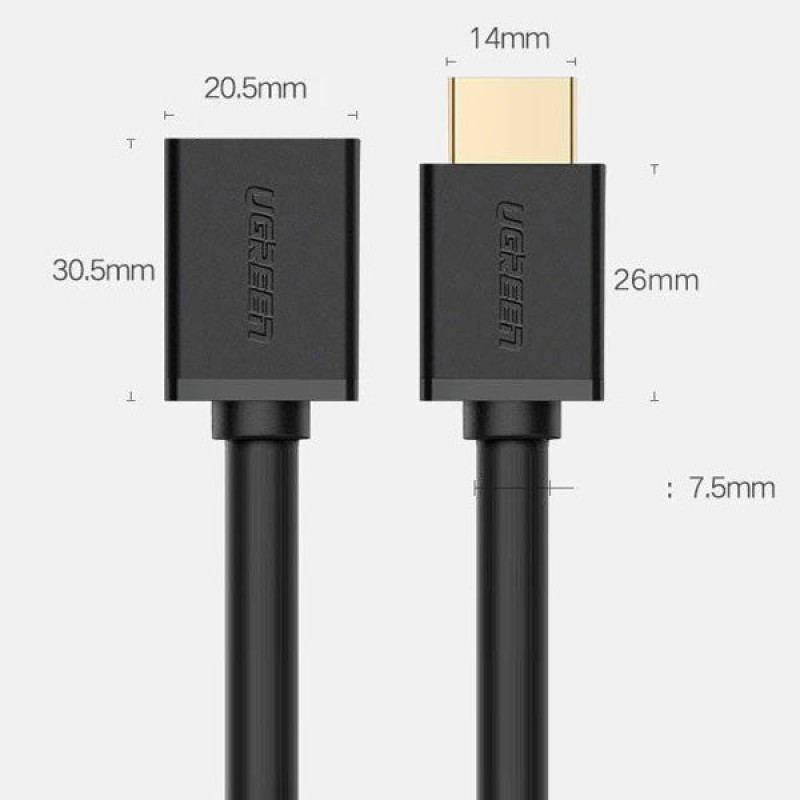 کابل افزایش طول HDMI یوگرین مدل HD107 10141 طول 1 متر