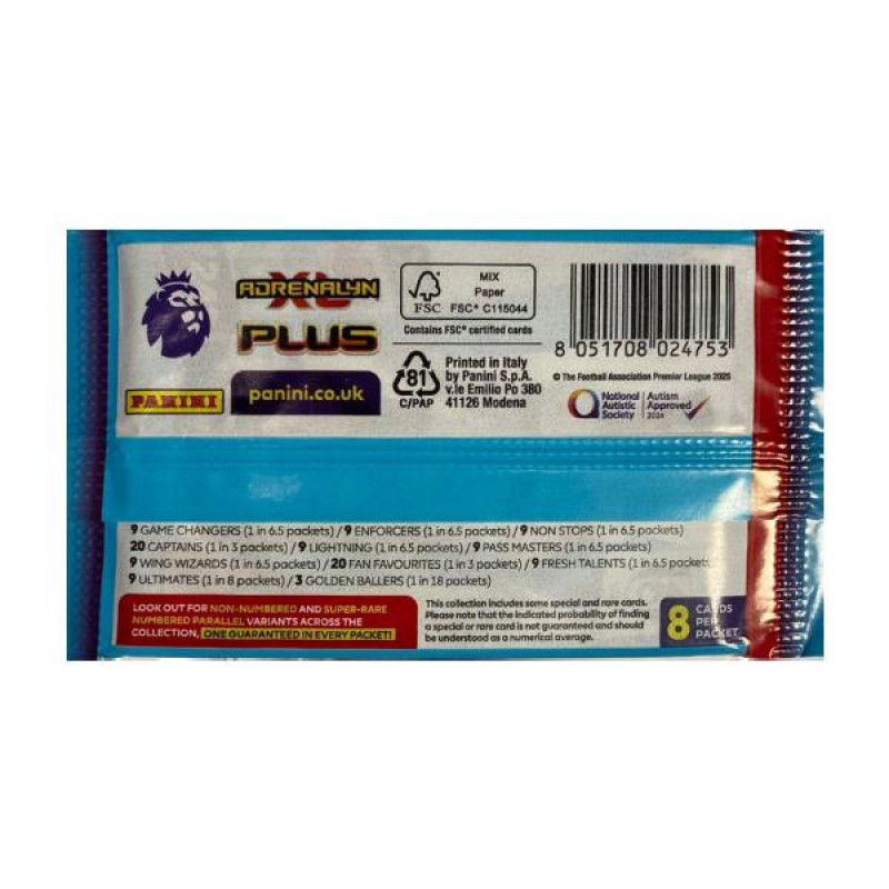 اسباب بازی شانسی پانینی مدل Adrenalyn XL PLUS Premier League