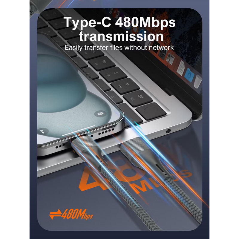 کابل تبدیل USB به USB-C  microUSB  لایتنینگ الدینیو مدل 3IN1 LC97u طول 1.2 متر