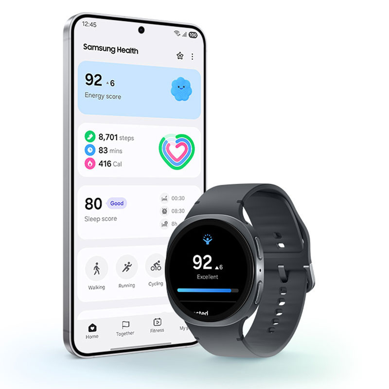 ساعت هوشمند 44 میلی‌متری سامسونگ مدل Galaxy Watch 8 با بند پلاستیکی