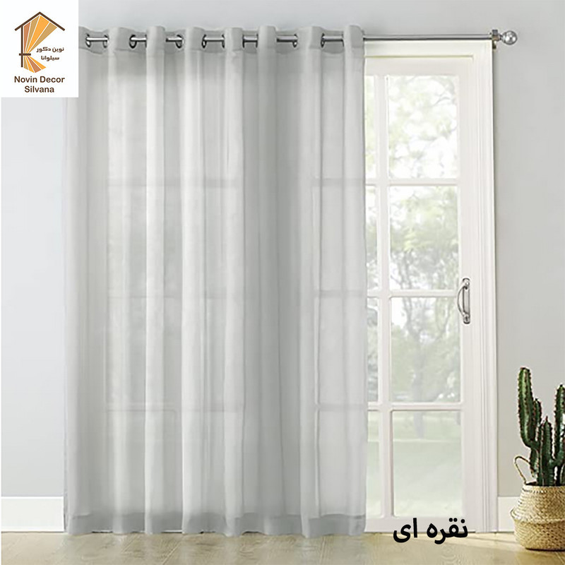 پرده پانچ نوین دکور سیلوانا مدل حریر 3 سایز 280x300 سانتی‌متر