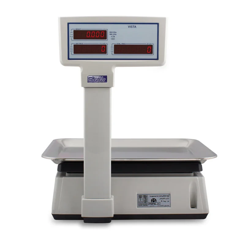 ترازو فروشگاهی توزین صدر مدل VISTA - P 35KG
