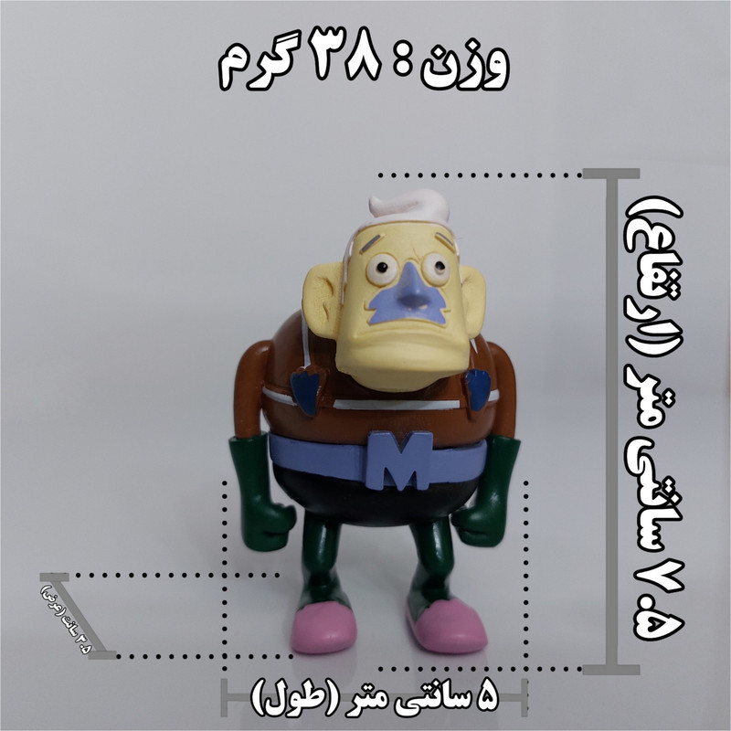 فیگور مدل باب اسفنجی کد PA2 مجموعه 6 عددی