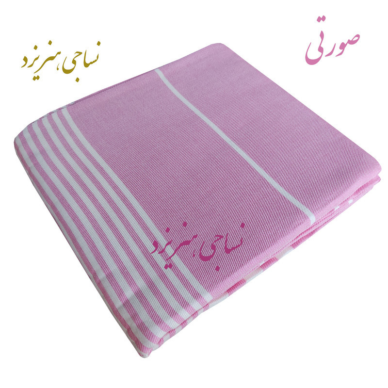 شمد دو نفره نساجی دُر هنر یزد مدل خطی رهام سایز 240x210 سانتی‌متر