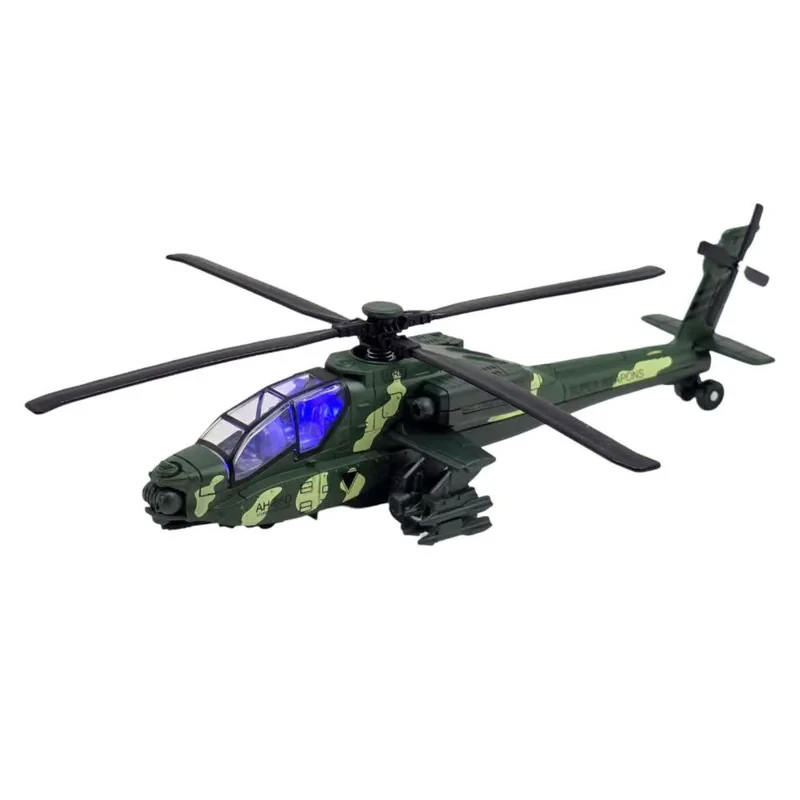 هلیکوپتر بازی ناب سل مدل آپاچی فلزی موزیکال عقب کش  HELICOPTER AH-65D