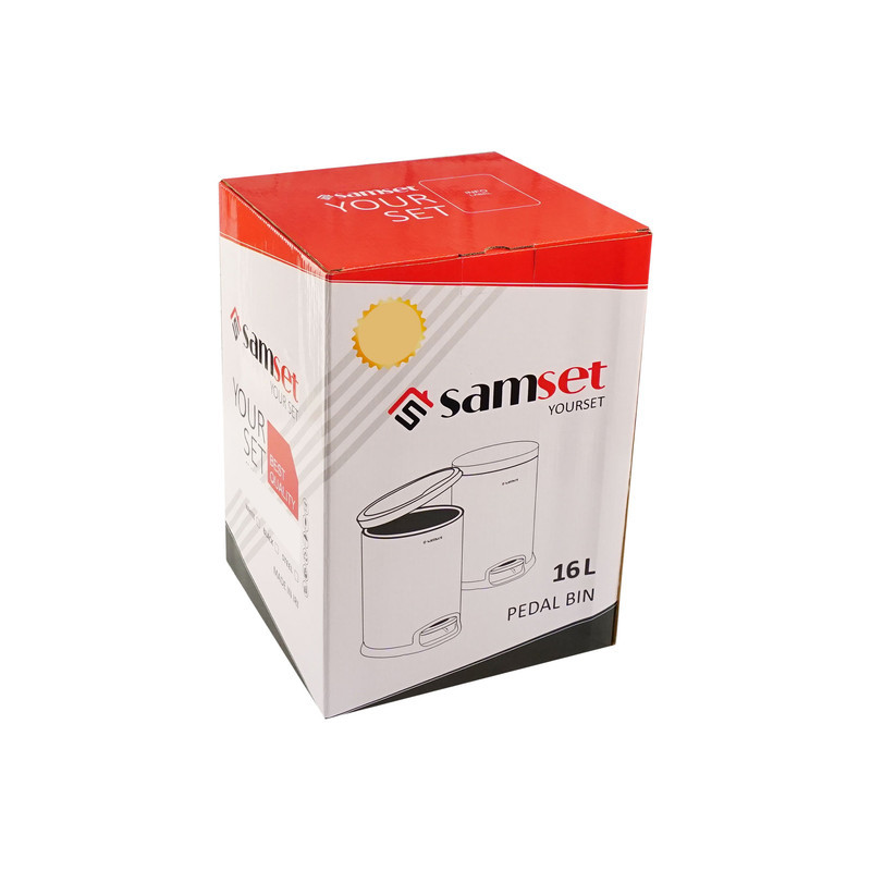 سطل زباله پدالی سام ست مدل F گنجایش 16 لیتر
