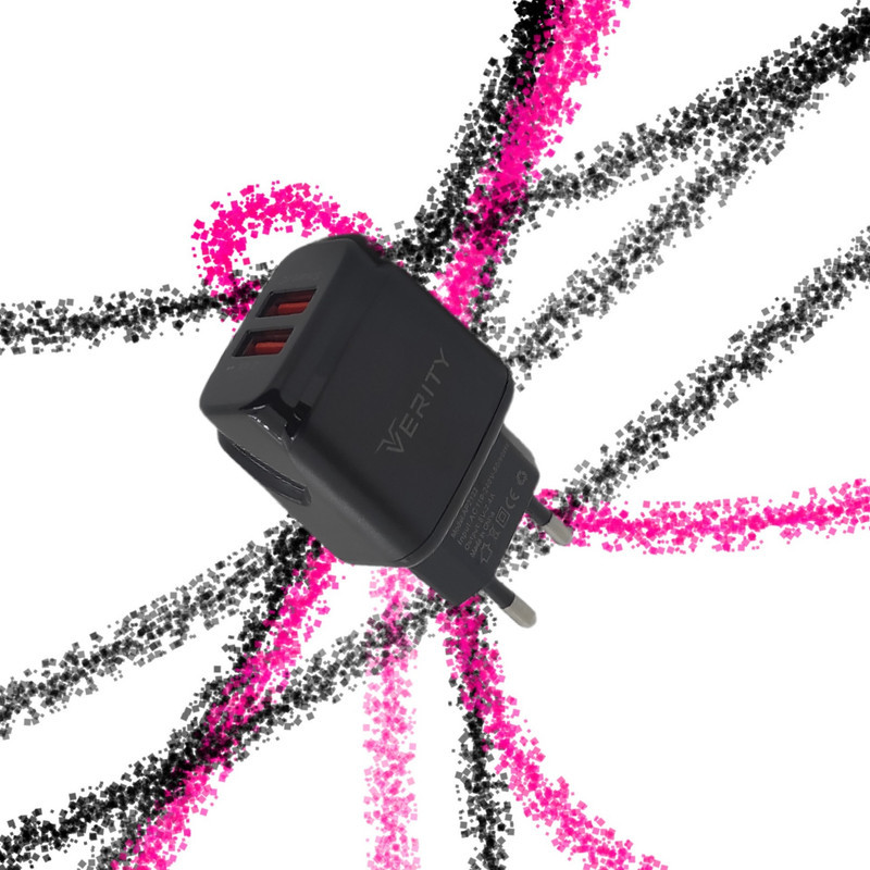 شارژر دیواری وریتی مدل EG-2122 به همراه کابل تبدیل microUSB