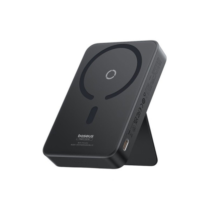 پاوربانک بی‌سیم 20 وات بیسوس مدل MagPro Magnetic Bracket 20w با ظرفیت 5000 میلی آمپر ساعت به همراه کابل USB-C به USB-C