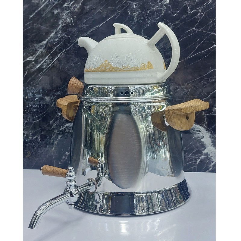 ست کتری و قوری تی جی اچ مدل کاوه طرح چوب