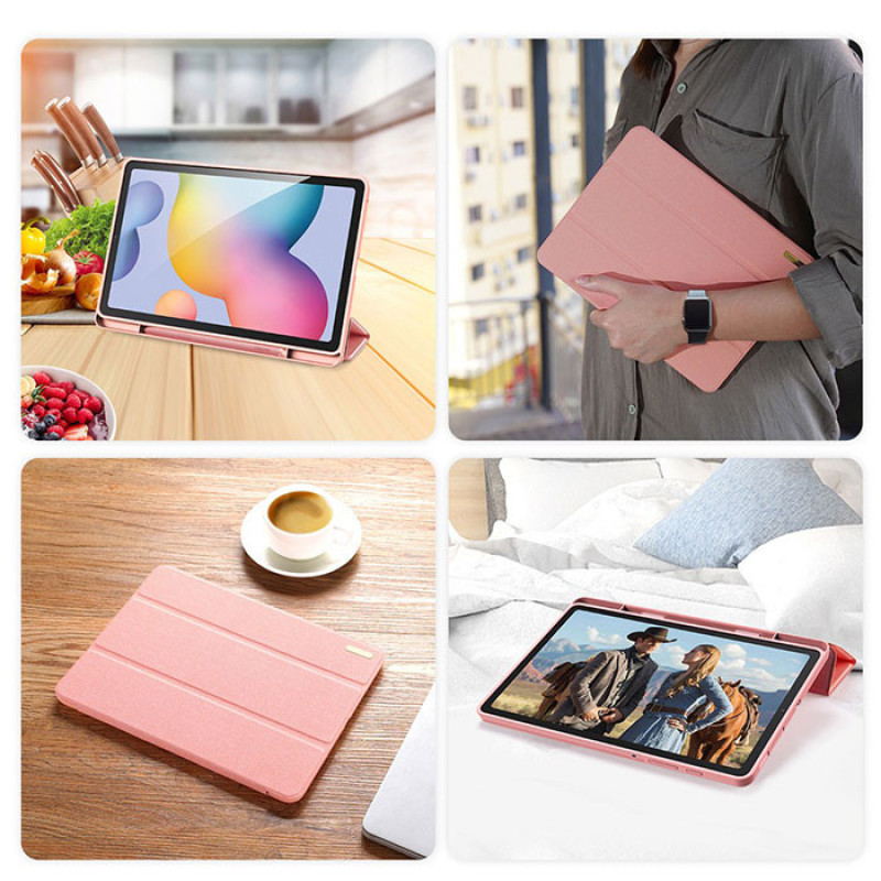 کیف کلاسوری دوکس دوکیس مدل Tri-Fold مناسب برای تبلت سامسونگ Galaxy Tab S6 Lite