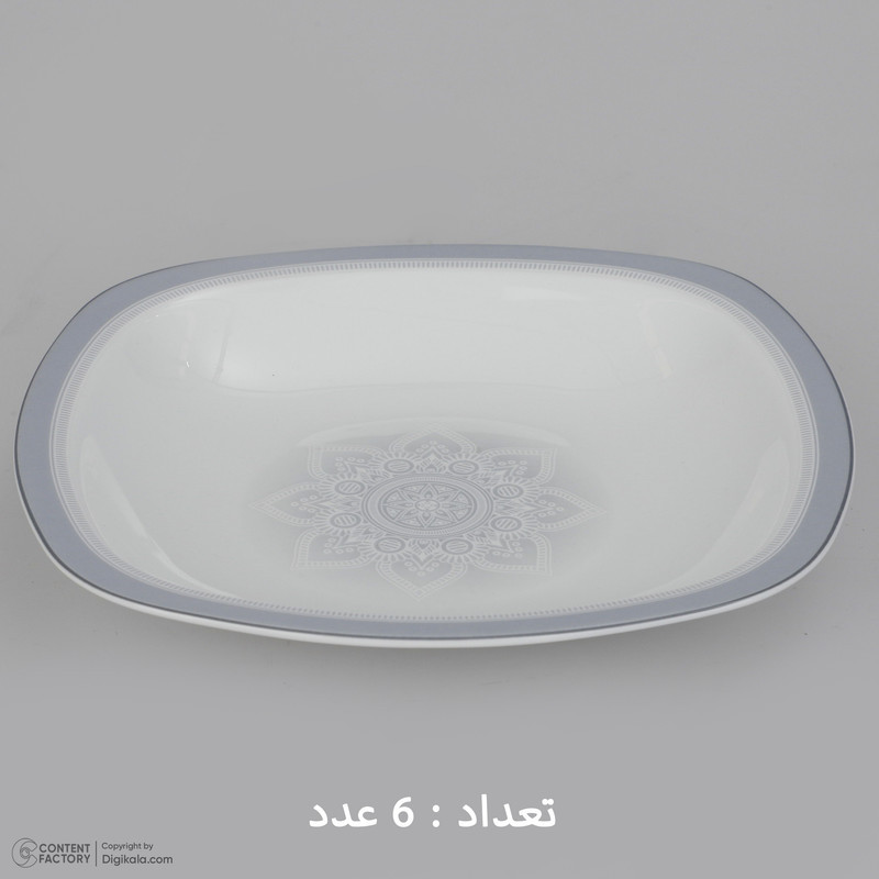 سرویس غذاخوری 27 پارچه چینی زرین ایران سری کواترو مدل ادلین درجه عالی