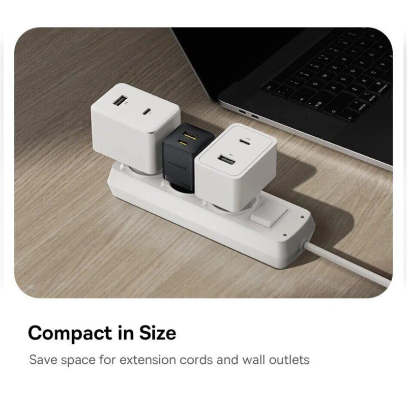 شارژر دیواری 30 وات بیسوس مدل Palm 30W  به همراه کابل USB-C