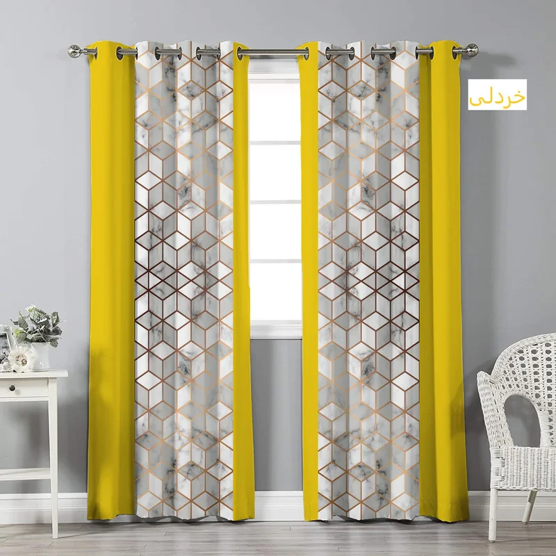 پرده نیروانا مدل pl2314  سایز 280x140 سانتی‌متر مجموعه 2 عددی