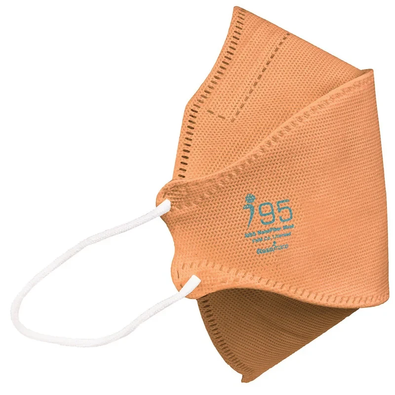 ماسک تنفسی ریما مدل سه بعدی نوجوان N95 نانو کد brown_MF95 بسته 25 عددی