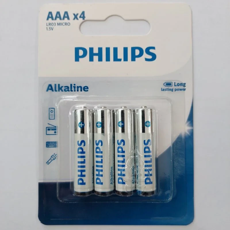باتری قلمی و نیم قلمی فیلیپس مدل آلکالاین Alkalaine بسته هشت عددی