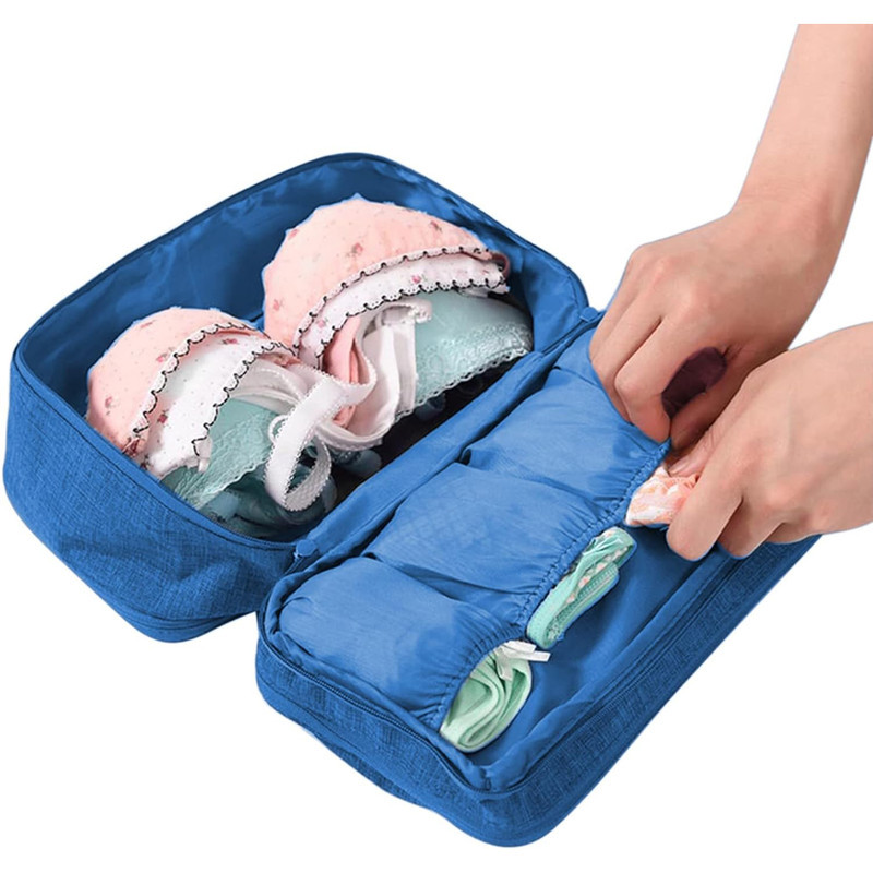 کیف لباس زیر زنانه مدل Travel-BL2024 رنگ آبی