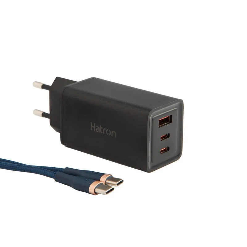 شارژر دیواری 65 وات هترون مدل  HWC 3651 PQ GaN