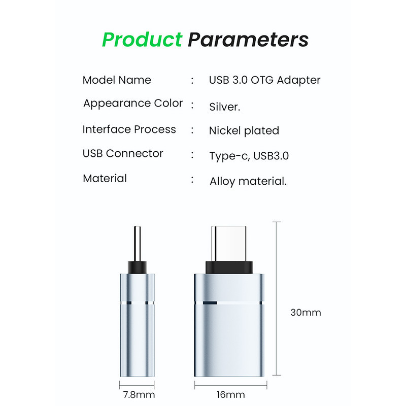 مبدل USB OTG به USB-C مدل PM304
