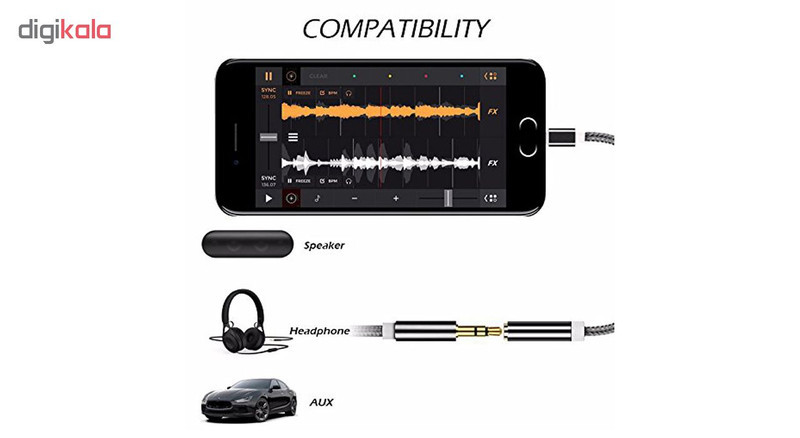 مبدل USB-C به جک 3.5 میلی متری مدل Digital Audio