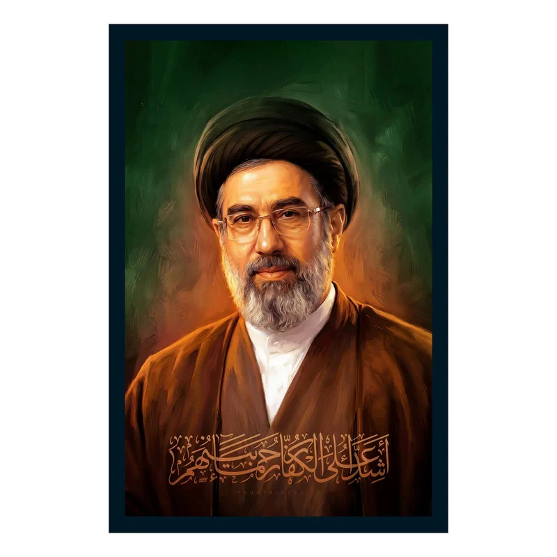 تابلو بکلیت مدل رهبر انقلاب سید مجتبی خامنه ای کد B-S10595 فریم مشکی