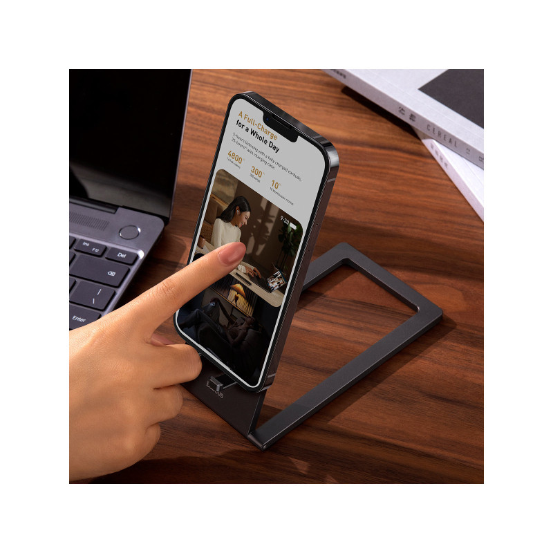 پایه نگهدارنده گوشی موبایل و تبلت بیسوس مدل Foldable Metal Desktop Holder LUKP000013