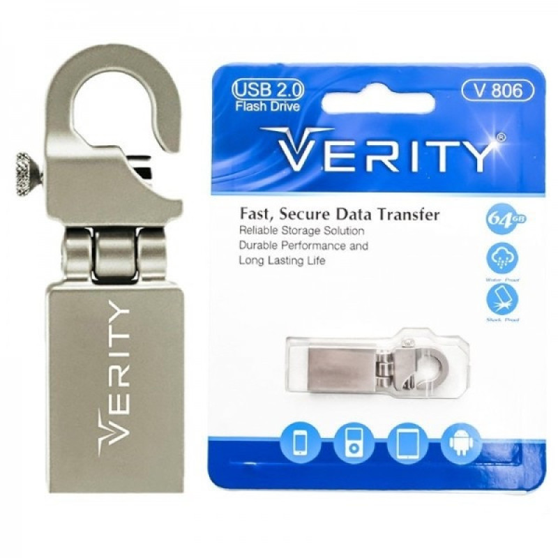 فلش مموری وریتی مدل V806 USB2.0 ظرفیت 64 گیگابایت با رابط USB 2.0