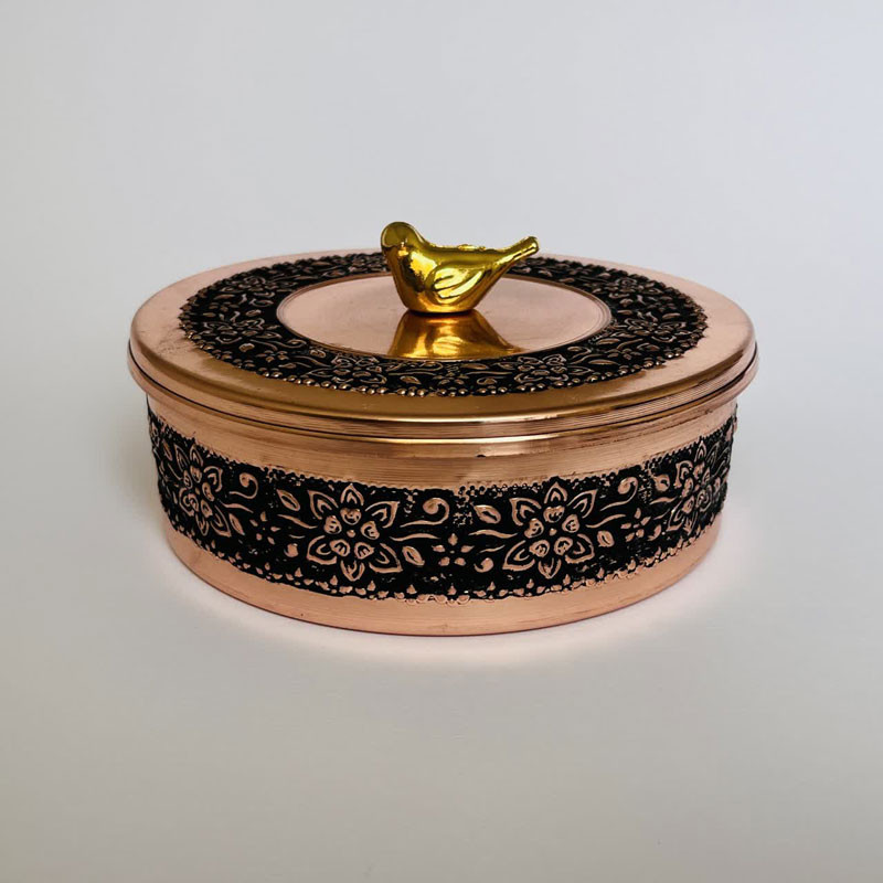 شکلات خوری مسی طرح گل کد ZH356.10