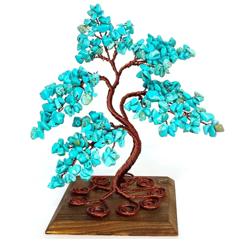 دکوری مدل درختچه سنگی فیروزه کد 163