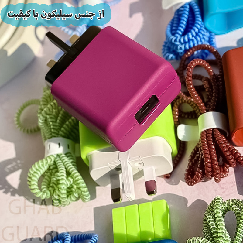 محافظ کابل قاب گارد مدل ADSG به همراه محافظ شارژر دیواری 45 وات سامسونگ مجموعه 5 عددی