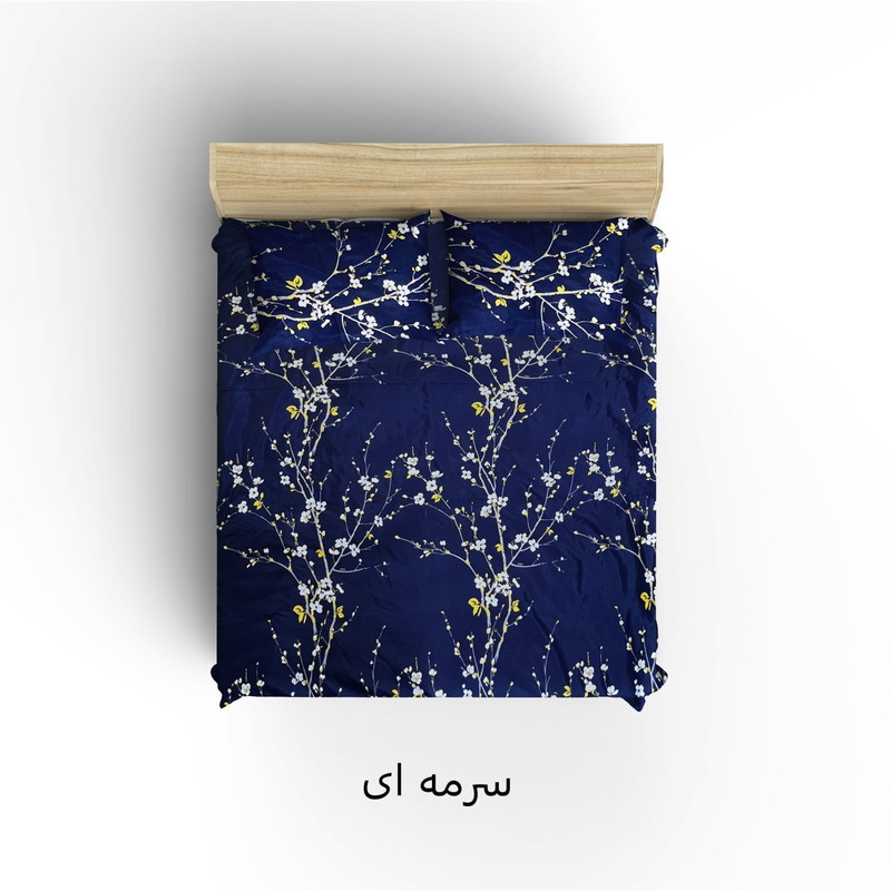 سرویس ملحفه کوکو جم مدل دیجی گل یخ دو نفره سه تکه