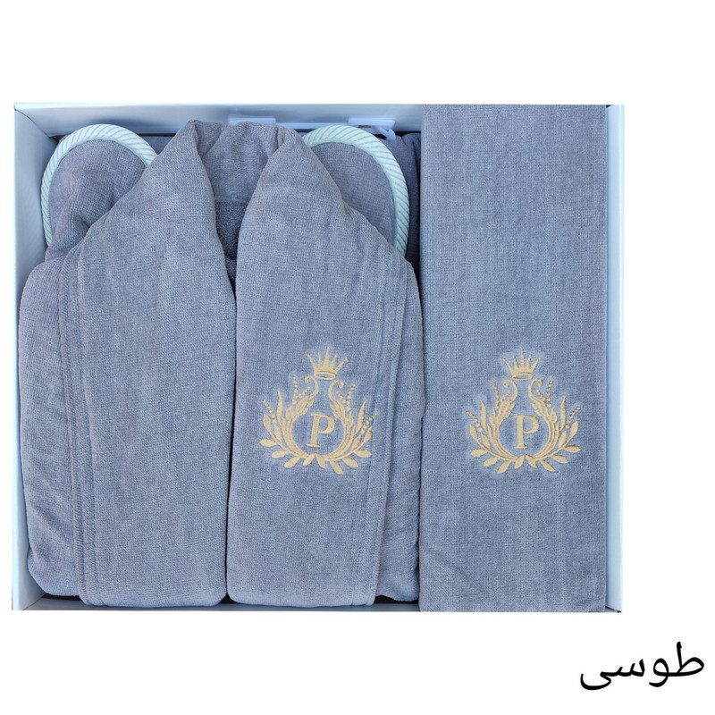 سرویس حوله پالتویی 3 تکه طرح ایپک سایز 125