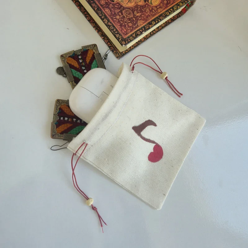 کیسه هدیه مدل نقاشی نت قلب