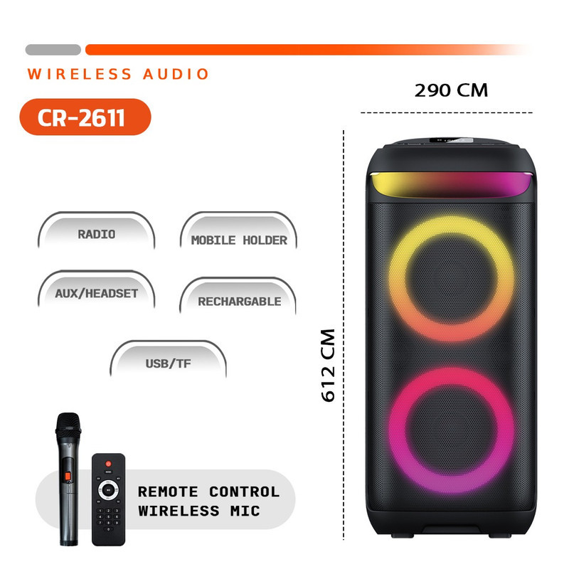 اسپیکر بلوتوثی قابل حمل کربی مدل CR-2611