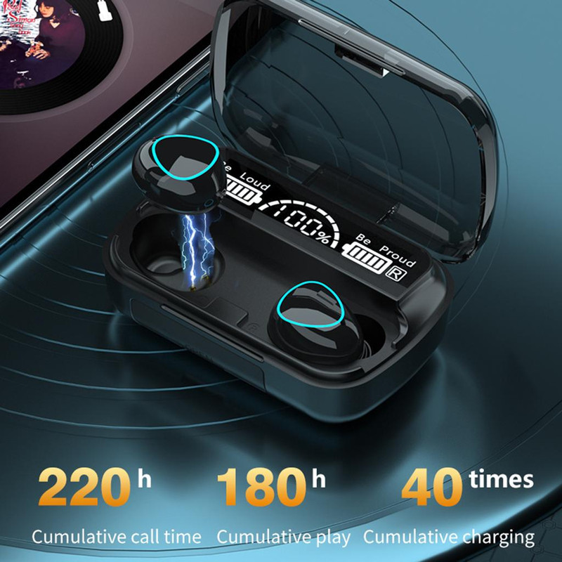 هدفون بلوتوثی مدل M10 بدون نویز کنسلینگ، درگاه شارژ microUSB، دارای نشانگر LED، قابلیت استفاده به عنوان پاوربانک