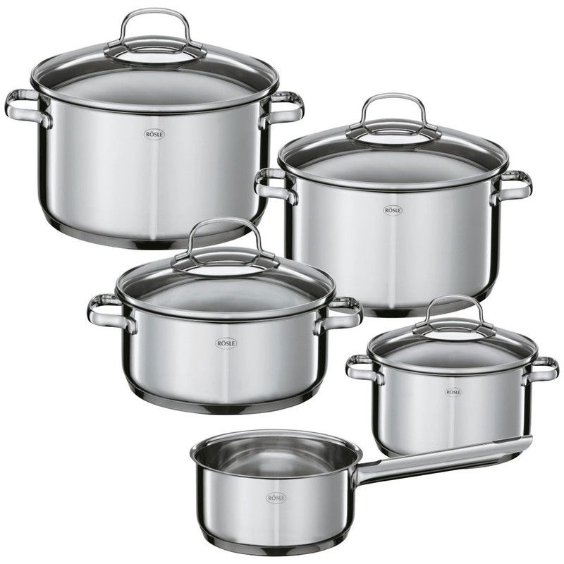 سرویس قابلمه استیل 9 پارچه روسل مدل ELEGANCE