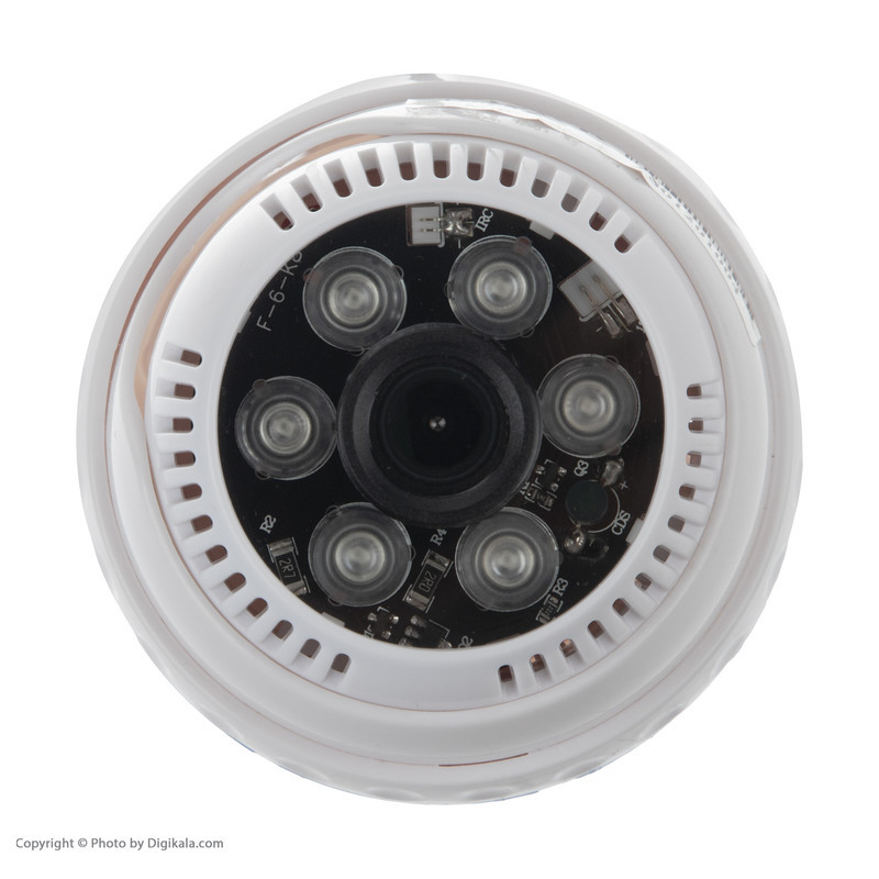 دوربین مداربسته آنالوگ دام مدل P212 با حسگر CMOS، رزولوشن 1080P، اتصال باسیم BNC، قابلیت دید در شب با 6 ال‌ای‌دی و کاهش نویز خودکار