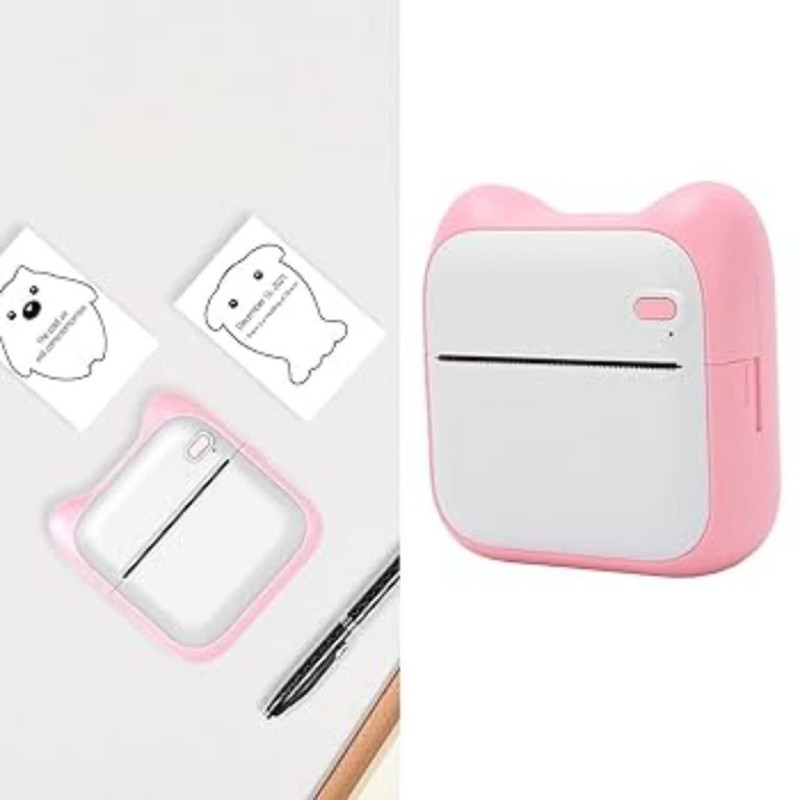 پرینتر لیبل زن ناب سل مدل  پرتابل شارژی کد PN-NAAB00555 به همراه سه عدد رول کاغذی