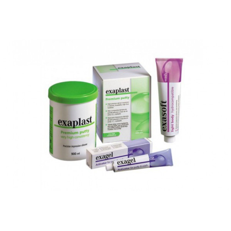 مجموعه قالبگیری دندانپزشکی اگزا پلاست مدل C SILICON بسته 3 عددی