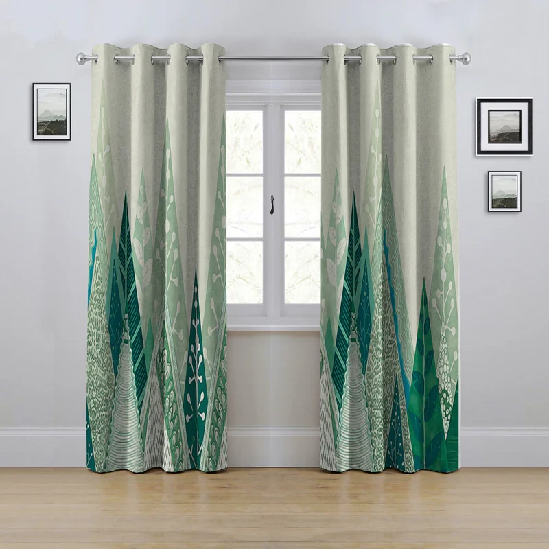 پرده مدل پانچی طرح درخت سایز 280x145 سانتی متر