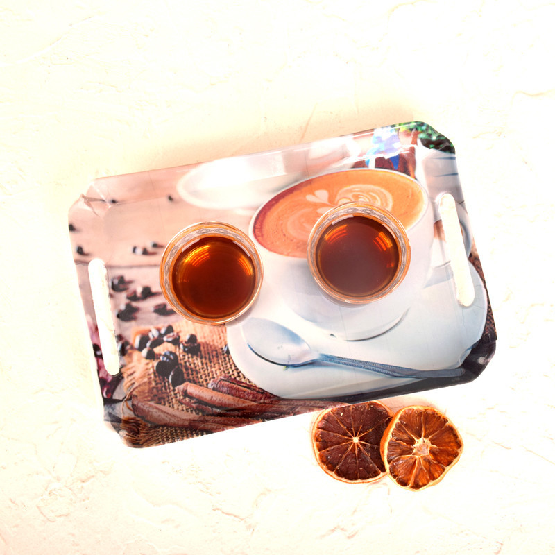 سینی  دسته دار مهروز مدل 001 کافه سایز 14×21 سانتی متر