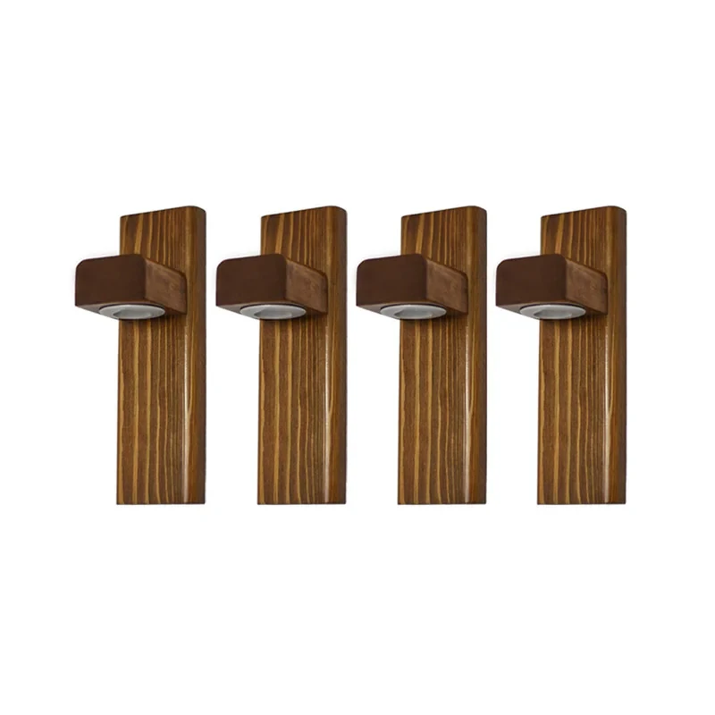 چراغ دیواری مدل چوبی کد W003L مجموعه 4 عددی
