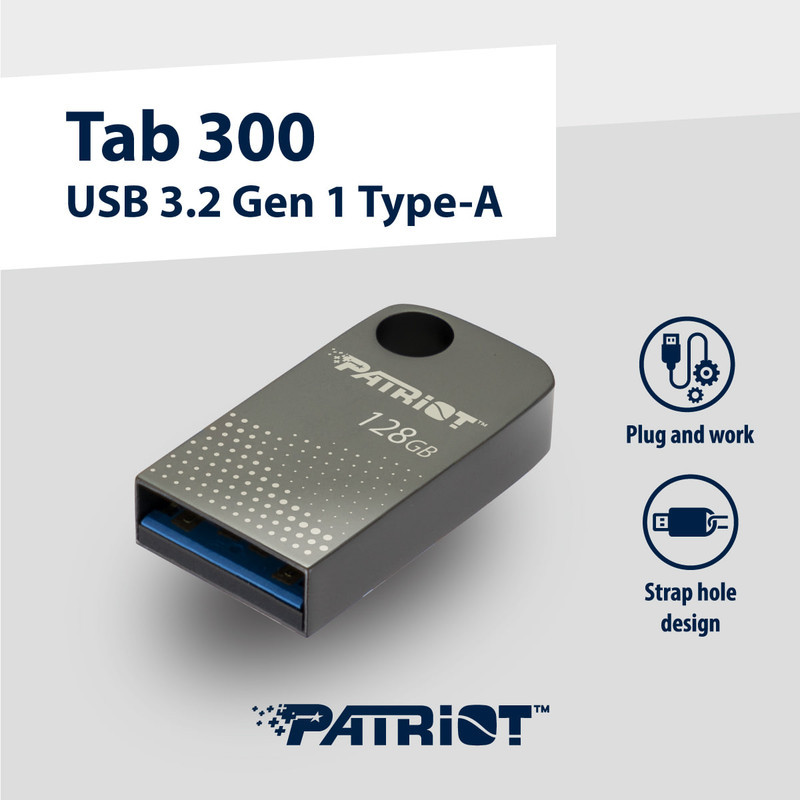 فلش مموری پتریوت مدل TAB300 USB 3.2 ظرفیت 128 گیگابایت با رابط USB 3.2