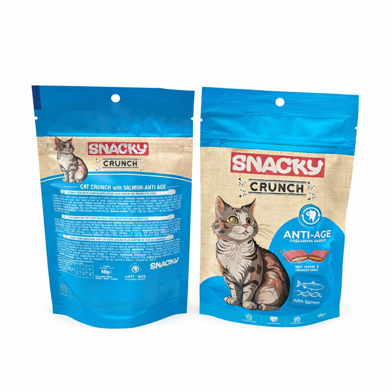 تشویقی گربه اسنکی مدل Anti-Age Crunch طعم سالمون وزن 60 گرم