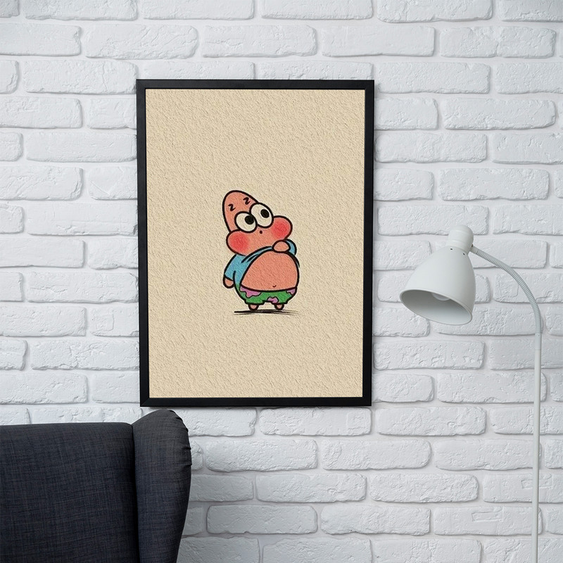 تابلو مدل دیواری طرح پاتریک Patrick انیمیشن باب اسفنجی SpongeBob کد FD271