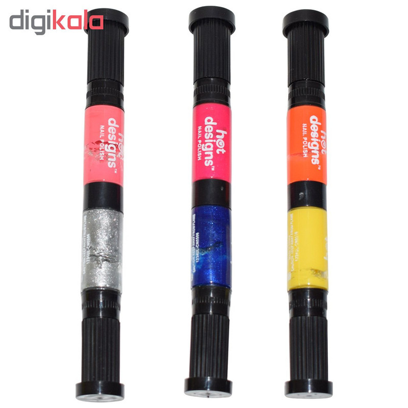 لاک و قلم طراحی ناخن هات دیزاینر مدل 6 Colours