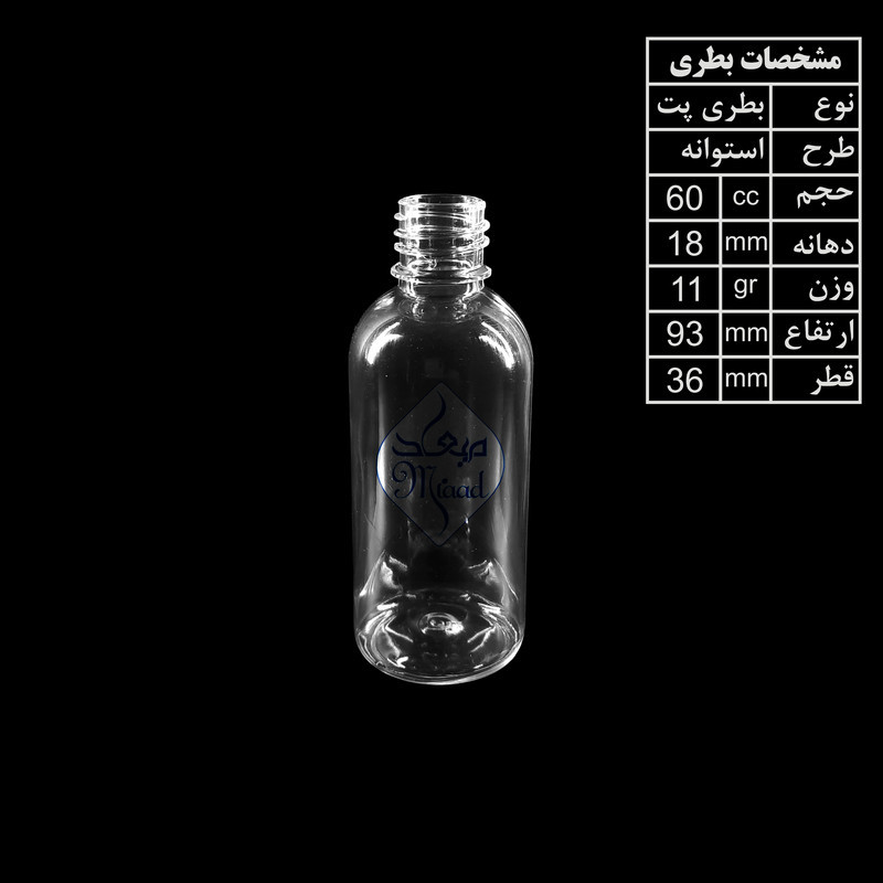 ظرف اسپری میعاد مدل آبپاش کد 60cc مجموعه پنج عددی