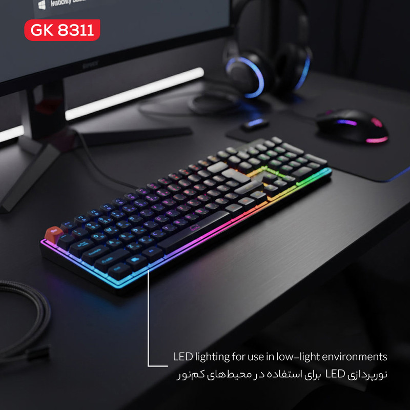 کیبورد مخصوص بازی تسکو مدل GK8311 Apollo