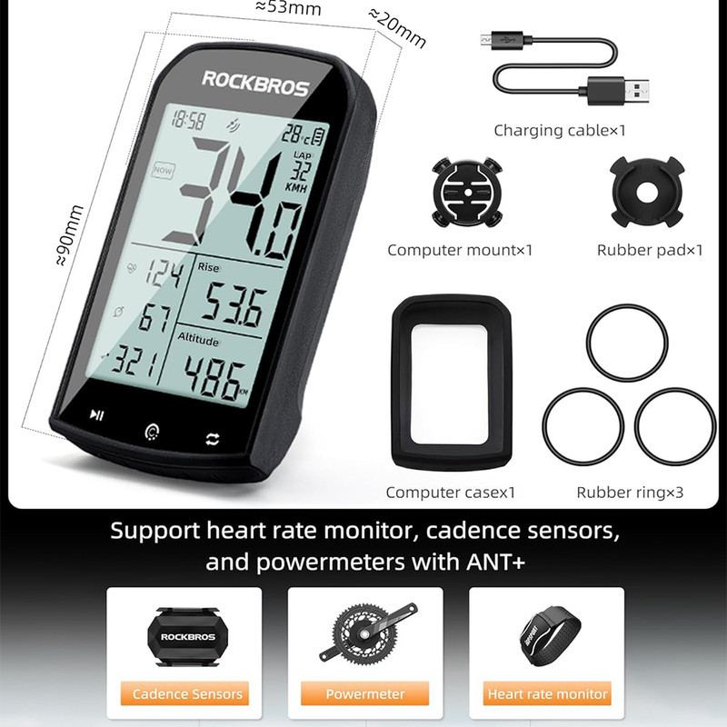 کامپیوتر دوچرخه راک براس مدل ANT+ Bluetooth