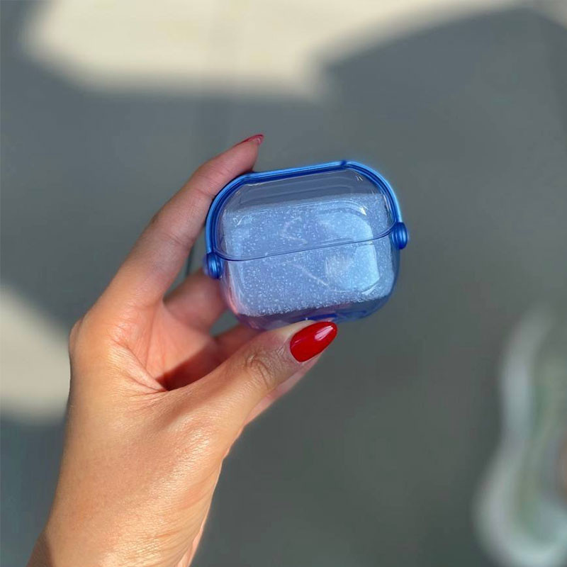 کاور مسیر مدل Translucent SHproof Protective مناسب برای کیس هدفون بی سیم سامسونگ Galaxy Buds 3  3 Pro به همراه گیره