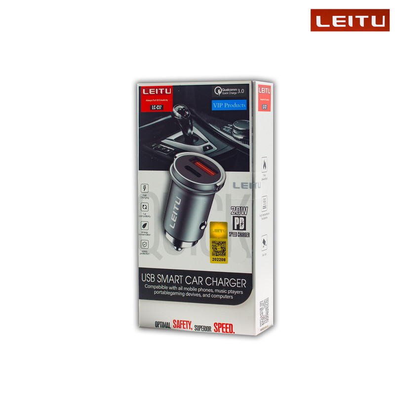 شارژر فندکی لیتو مدل LC-C17 به همراه کابل لایتنینگ
